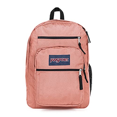 Big Student, Mochila grande, 34 L, 43 x 33 x 25 cm, compartimento para portátil de 15 pulgadas, Misty Rose