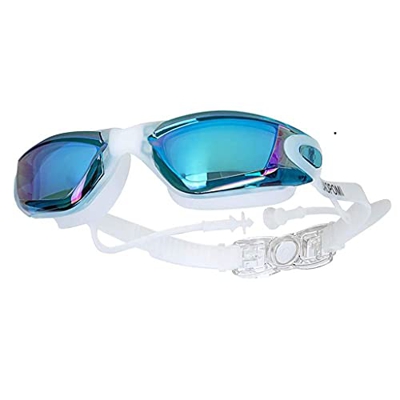 ZLYPSW Myopia natación Gafas Earplug Profesional Adulto Silicone Swim Gorra Piscina Gafas Anti Niebla Hombres Mujeres Mujeres Ópticas Eyewear Impermea