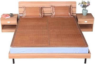 Alfombras para dormir de verano Colchoneta de cama de bambú Mat de doble cara con tapas de seda carbonizada alfombrilla de aire enfriamiento de aire a