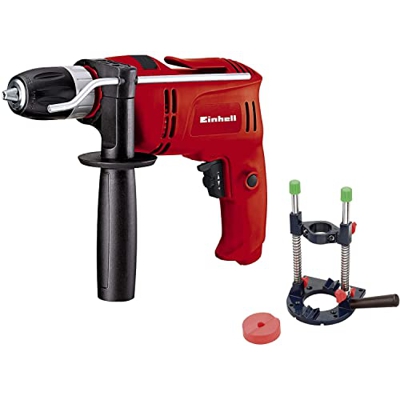 Einhell Taladro percutor atornillador eléctrico con cable - TC-ID 650 E - con soporte de columna kwb - 650 W, 240 V, 2600 RPM, 2 funciones: perforació