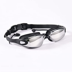 ZLYPSW Gafas de natación Profesional Gafas de natación con Tapones para los oídos del Clip de la Nariz electroplato Impermeable de Silicona Escudo de  en oferta