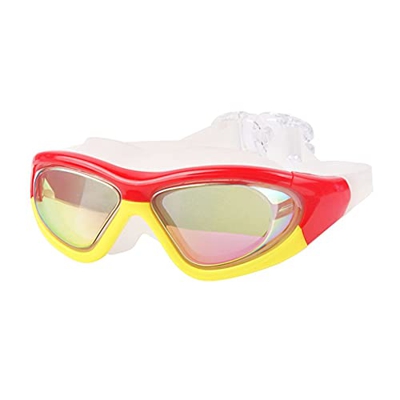 ZLYPSW Gafas de natación Ajustables Piscina de natación Profesional Gafas Impermeable Silicona Óptico Electroplate Swim Gafas para niños Adulto (Color