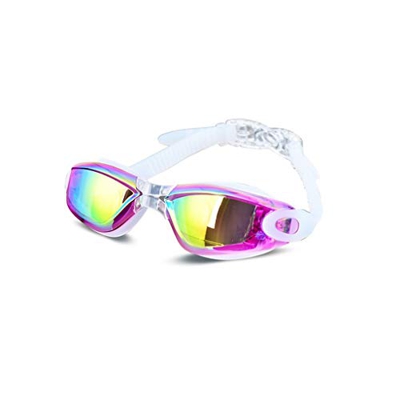 ZLYPSW Gafas de natación de Silicona Profesional Anti-Niebla galvanoplastia UV Gafas de natación para Hombres Mujeres Buceo Agua Deportes Eyewear (Col
