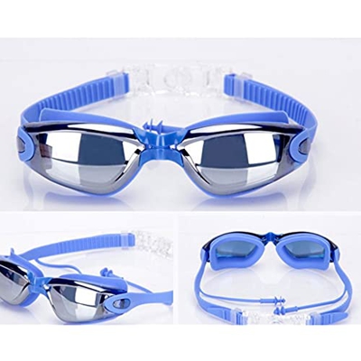ZLYPSW Gafas de natación Profesional Gafas para Hombres Mujeres Silicone Piscina para Adultos Gafas Ópticas Eyewear de natación Impermeable (Color : B