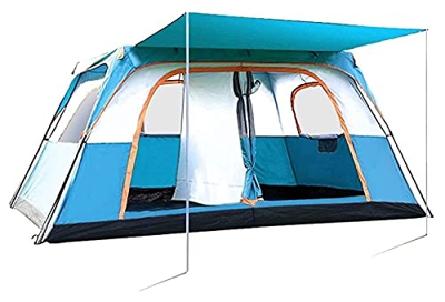 Camping Al Aire Libre Espesado Dos Habitaciones Una Sala Villa 5~8 Personas Expuestas Anti-Tormenta Lluvia Doble Frío Traje De Viaje