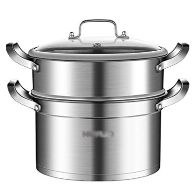 Olla/Vaporera, Acero Inoxidable 304, Olla De Sopa/Olla Caliente, 2 Capas 20-30 Cm, Doméstica, Adecuada para Cocina De Inducción/Estufa De Gas (1-10 Pe