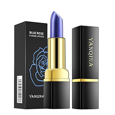 Maodom Labiales para Mujer,Barra de Labios Copa Antiadherente Azul para Niña - Cosméticos de Maquillaje de Belleza de Brillo de Barra de Labios Antiad