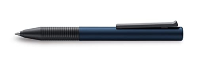 Lamy 1236532 tipo Al/K 339 – Bolígrafo de aluminio anodizado en color azul y negro con mecanismo de clip integrado/pulsador – M66 negro – trazo M