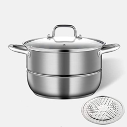Vaporera/Olla De Sopa De Acero Inoxidable 304 Hogar De 1 Capa con Vaporera 28Cm/30Cm/32Cm Engrosado Adecuado para Estufa De Gas/Cocina De Inducción (S en oferta