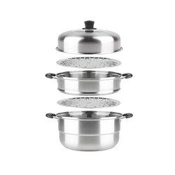 Vaporera/Olla para Sopa/Olla Caliente De Acero Inoxidable 304, 3 Capas 30/32 Cm, Comercial/Doméstica, con Vaporera, Engrosada, para Estufa De Gas/Coci características