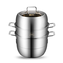 Vaporera/Olla, Olla De Cocina De Acero Inoxidable 304 De 3 Capas para El Hogar, 28/30/32 Cm, Parte Inferior Más Gruesa, Universal para Estufa De Gas/C precio
