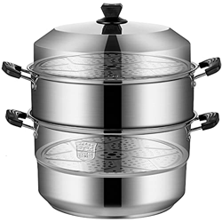 Gran Capacidad para Vaporera/Vaporera De Pescado/Olla para Sopa para El Hogar Comercial Estufa De Gas Grande De Acero Inoxidable 304 Olla (Size : 38Cm características