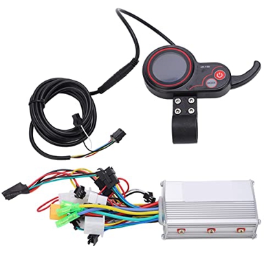 BuyWeek 24V 36V 48V 350W Controlador de Motor sin escobillas LH100 Kit de Pantalla LCD, Bicicleta eléctrica Controlador de Onda sinusoidal de 3 Modos 