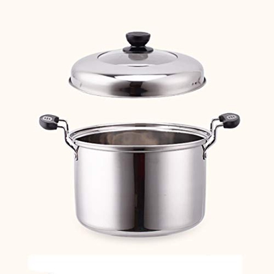 Olla/Olla para Estofado, Hogar, Espesada, 4/5/7/8.2/10/12/14L, Acero Inoxidable 304, para Estufa De Gas/Cocina De Inducción (1-8 Personas) (Tamaño : 1