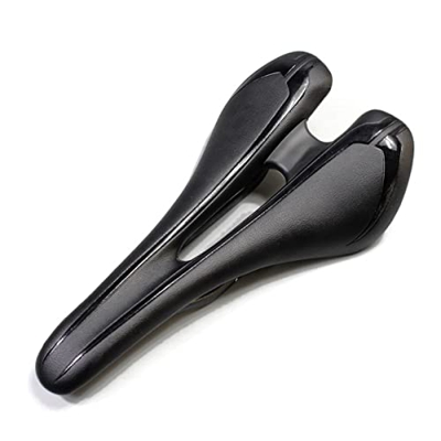 JINPENGRAN Saddle De Bicicleta, Ergonomía Humana 143 Mm Hollow Titanium Rail Road Bike Saddle 135G