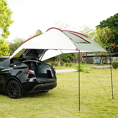 Tienda de campaña para Puerta Trasera, Tienda de toldo Impermeable para Remolque de Caravana, Techo de Tienda de campaña para Coche al Aire Libre, par