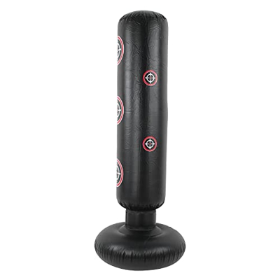 BOROCO Saco De Boxeo Adulto/Niños Saco De Boxeo Inflable Vertical Vaso De Pilar De Boxeo Grueso Tipo De Objetivo, Equipo De Entrenamiento De Gimnasio 