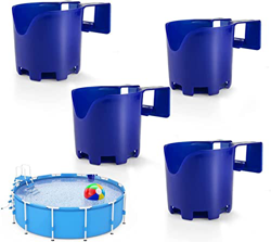4 soportes para bebidas para piscina, borde para bebidas, de plástico, para piscinas, accesorio multifuncional para piscina, soporte colgante para taz precio