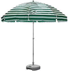 Parasol Sombrilla Jardín 8.2 pies Sombrilla de Playa a Rayas UV 50+, Sombrilla de jardín portátil al Aire Libre Patio Refugio Solar con 8 Costillas Re en oferta