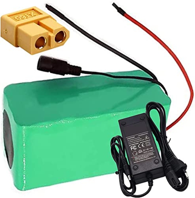 stdpcxz Batería De Iones De Litio De 24V 7.5Ah 7S3P 18650 para Bicicleta Eléctrica Batería De Litio De 29.4V 7500Mah con Cargador para Scooter Eléctri