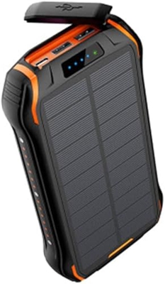 Desconocido Cargador Solar Power Bank Cargador teléfono portátil Impermeable al Aire Libre 26800mAh con luz Camping/Linterna para Actividades al Aire 