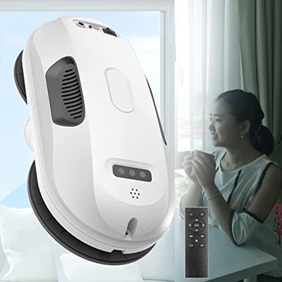 Limpiador de Ventanas robótico, Robot de Limpieza de Ventanas eléctrico, rociador de Agua automático, Salida de Voz, Control Remoto, para Vidrio, Azul