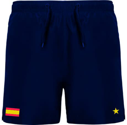 HITASE Bañador España (L) Unisex con la Bandera de españa - Color Marino Tallaje Hombre y Mujer. Spain S M XL Marca características