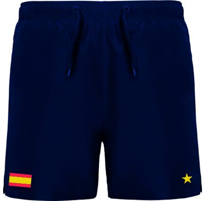 HITASE Bañador España (L) Unisex con la Bandera de españa - Color Marino Tallaje Hombre y Mujer. Spain S M XL Marca