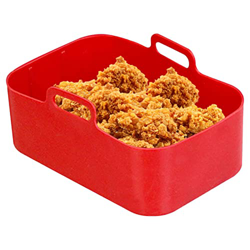 MezoJaoie Olla Silicona Freidora Aire, Tazón Cuadrado Reutilizable Resistente Al Calor 8QT Freidora Aire, Utensilios Hornear Silicona Freidora Aire, H precio