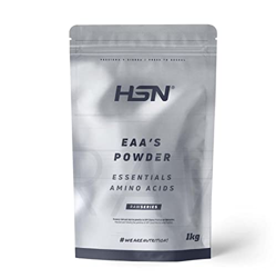 Aminoácidos Esenciales en Polvo de HSN EAA's | Sin Sabor 1 Kg = 67 Tomas por Envase | Leucina, Isoleucina, Valina, Lisina, Metionina, Treonina, Triptó en oferta