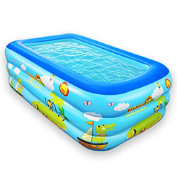 Piscina Hinchable, 130x90x45cm Piscina Niños Inflable Rectangular para Niños, Bebés, Familia, Piscina para Niños Gruesa Resistente al Desgaste para Ja en oferta