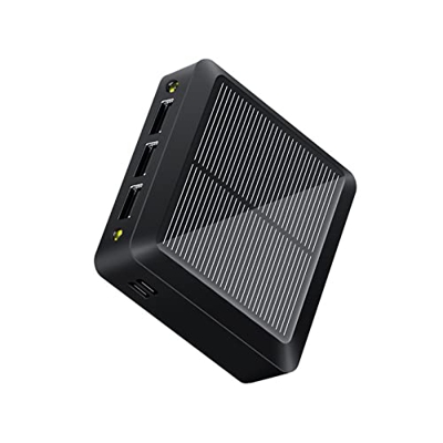 BOTTHEALTH Batería De Banco De Energía Solar De 29800 Mah, Recargable para Batería Externa PortáTil De Carga ráPida con Linterna 3 Puertos USB Batería