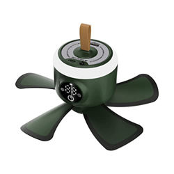 BOKIOESDE Ventilador de techo con Control remoto, recargable, 8000mAh, pantalla Digital, temporización, interior, exterior, colgante, Camper, cama, re precio