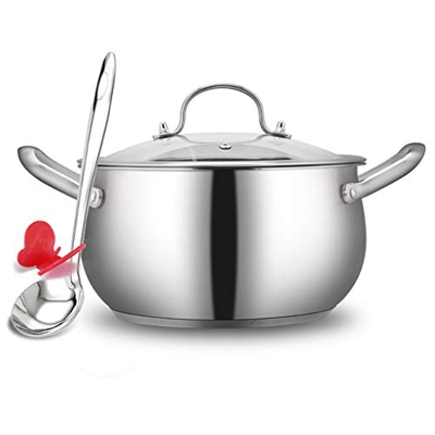 Olla, Acero Inoxidable 304, Olla De Sopa/Olla Caliente, Hogar, 18/20/22/24 Cm, Adecuada para Cocina De Inducción/Estufa De Gas (1-7 Personas) (Size : 