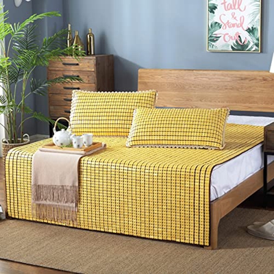 X1NGFU Colchón Bamboo,Estera de Dormir Verano,Esterilla de Bambú de Hielo Plegable,Colchón de Bambú Transpirable,Transpirable Enfriamiento Tapete,para