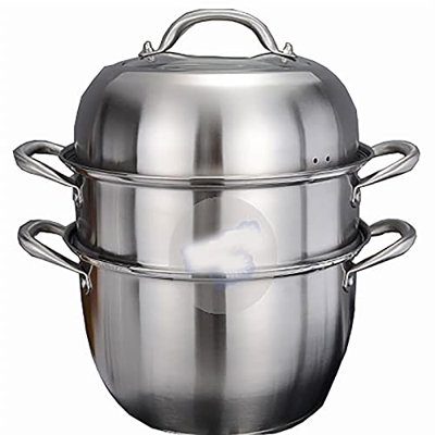 Vaporera/Caldera De Acero Inoxidable De Múltiples Capas Engrosadas Compuestas Inferiores Vaporizador De Pescado De Vapor Olla De Vapor De Alta Eficien