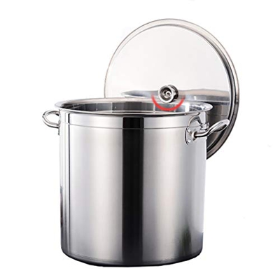 Olla/Cubo De Sopa, 30/35/40/45/50 Cm, Comercial, Cubo De Sopa De Acero Inoxidable 304, con Tapa, Cubo De Almacenamiento De Agua, para Estufa De Gas/Co
