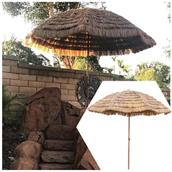 Tropical Hawaiian Sombrilla Playa De Paja,Garden Parasol 300cmx240cm Sombrillas para Patio para Piscina/Camping/Trasero, Protección UV 50+,Impermeable precio