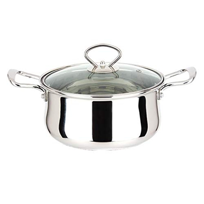 Olla, Acero Inoxidable 304, Hogar, Espesada, 1L/1.5L/2.5L/ 3.5L/4.5L / 6L para Estufa De Gas/Cocina De Inducción (1-8 Personas) (Tamaño : 1.5L) (2.5L)