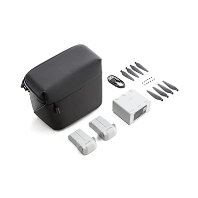 Kit DJI Mini 3 Pro Vuela Más, incluye dos baterías de vuelo inteligentes, un centro de carga bidireccional, cable de datos, bolsa bandolera, hélices d