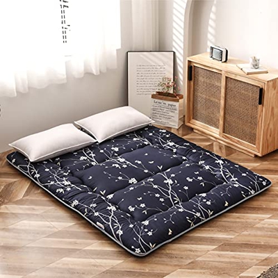 Futon Tatami Colchón Colchoneta Plegable Gruesa Suave Lana De Cordero Colchón Antideslizante Colchón Individual Doble,0.9m×2m