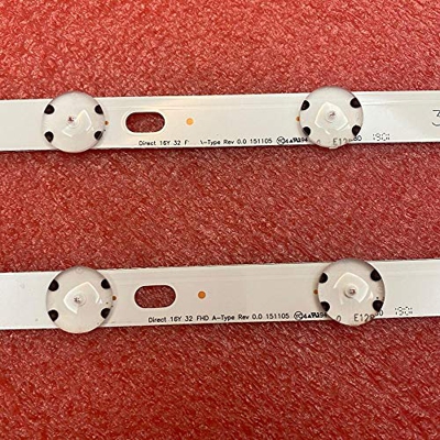 YAKESTYLE Piezas reemplazables- 2 Pcs/Establecer DIRIGIÓ Blacklight Strip for LG Innotek Direct 1 6y 32 FHD LG 32LH6047 32LH604V 32LH530V 32LH60_FHD_A
