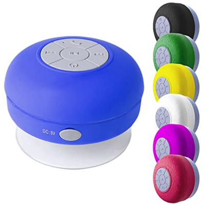 TIENDA EURASIA® Altavoz Bluetooh, Altavoz Portatil con Ventosam, Altavoz Bluetooth Potente 3W, Altavoz Funcion Manos Libres, Compatible con iOS y Andr