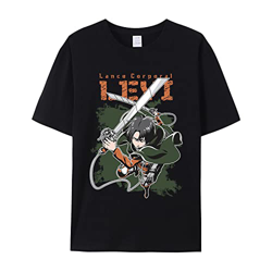 XSLGOGO Camiseta de Anime Attack on Titan con Estampado de Eren Jaeger, Camiseta Informal de Manga Corta de Verano para Mujeres y Hombres en oferta