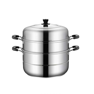 Vaporera/Olla De Sopa De Acero Inoxidable 304 Hogar De Gran Capacidad De 3 Capas con Vaporera 36Cm 38Cm/40Cm Engrosado Adecuado para Estufa De Gas/Coc