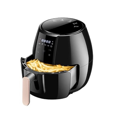 Freidora de aire, freidora de aire pequeño, menos airfryer de aceite, cocina de pizza de horno de aire de 1400 W, cesta antiadherente de alevines, sob