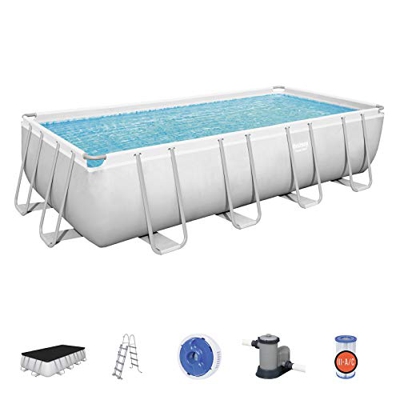 Bestway Power Steel™ 18' x 9' x 48"/5.49m x 2.74m x 1.22m Rectangular Pool Set