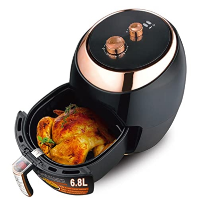 Freidora De Aire Compacta Pequeña Cocina Saludable, Antiadherente De 7 Cuartos De Galón, Combo De Freidora De Aire Para Horno De 1800 W, Operación De 