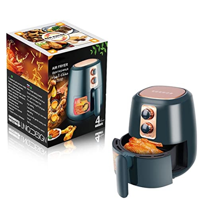 Freidora De Aire Eléctrica De 5 Cuartos Y Freidora Sin Aceite, Freidora Multifunción De Alta Capacidad De 1350 W, Operación De Perilla Doble, Ciclo De