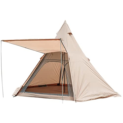 Tienda de campaña Tipi India para Adultos, Tienda piramidal de Doble Capa Impermeable para 5-8 Personas, Tienda de campaña para Camping, mochilero, Se